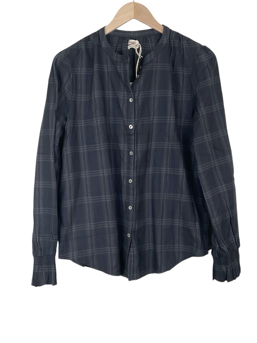 Faherty Harper Top Aspen Black Plaid Size Medium